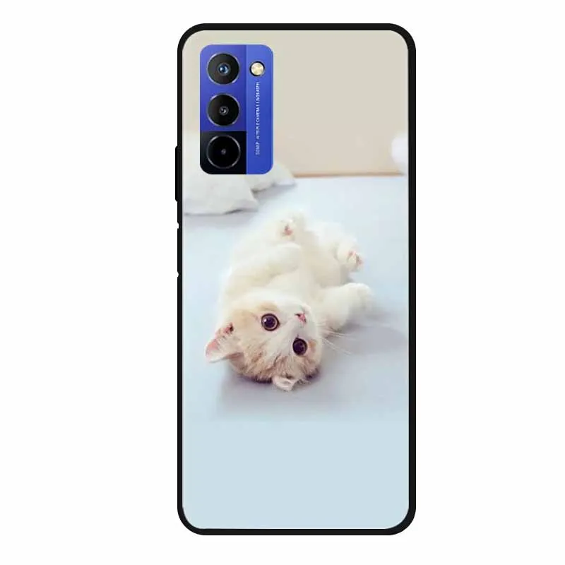 Flower Pattern TPU Soft Silicone Phone Case - Butterfly & Planet Design