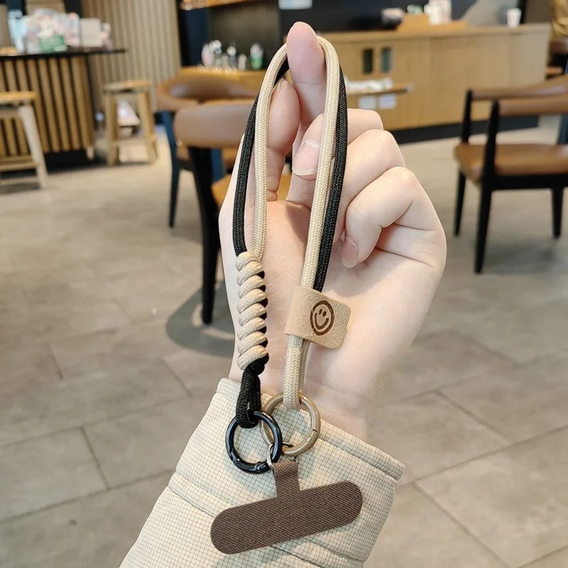 Woven Phone Lanyard with Creative Keychain and Anti-Lost Wristband