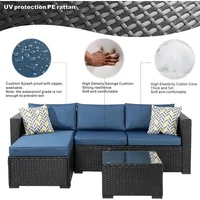 BestsellerBestsellerBestseller5 pieces patio furniture sets, wicker outdoor sectional furniture with glass table and cushions, r 5