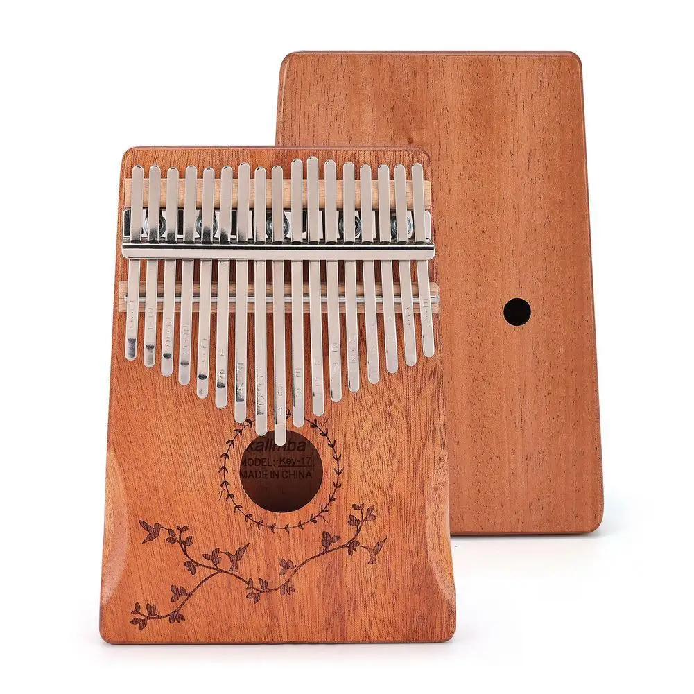 Piano-de-pulgar-de-caoba-de-17-teclas-instrumento-Musical-para-grabaci ...