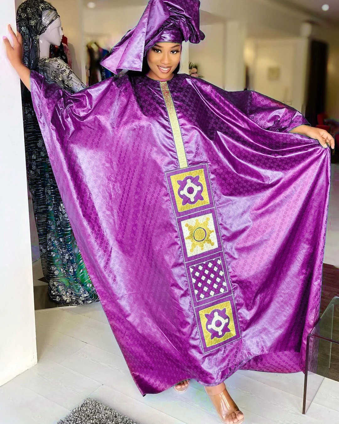 African Dress Free Style Embroidery Design Ladys Plus Size For Women