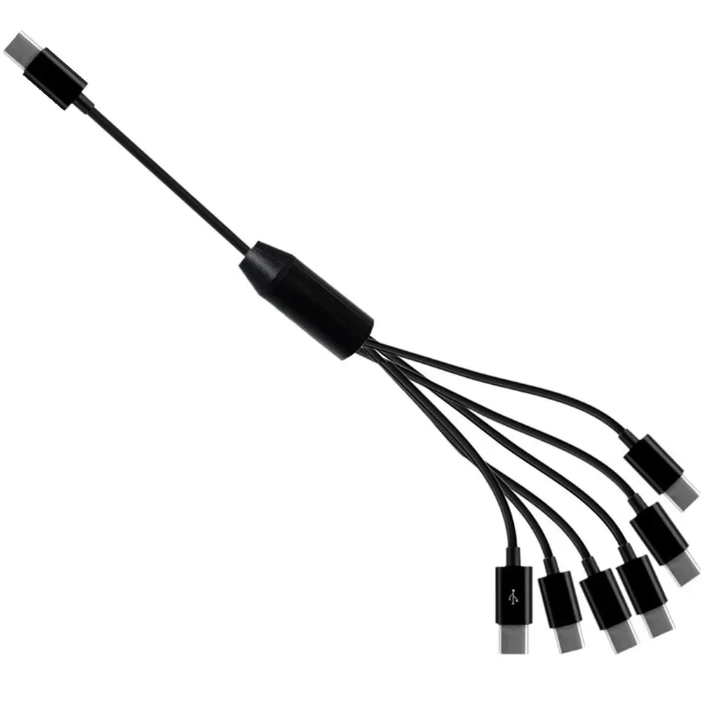 USB-C Male Splitter Y Adapter Cable for Data Sync and Charging - Multiple Lengths Available