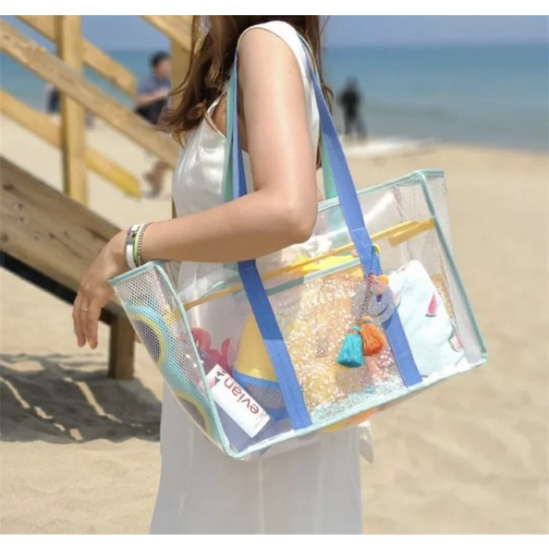 

Water Bottle Clear Waterproof Bag Travel Large Capacity Mommy Bag Swimming Bag Shopping Carry-on Bag Organizer