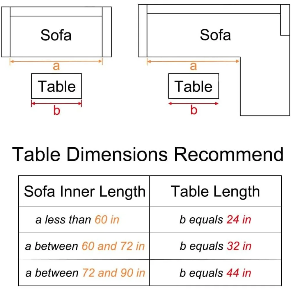 Premium Acrylic Coffee Table, 44" L x 16" W x 16'' H x 4/5'' Thick Clear Tea Table, Multipurpose Waterfall Rectangle Lucite Tabl 2