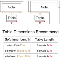 Premium Acrylic Coffee Table, 44" L x 16" W x 16'' H x 4/5'' Thick Clear Tea Table, Multipurpose Waterfall Rectangle Lucite Tabl 2