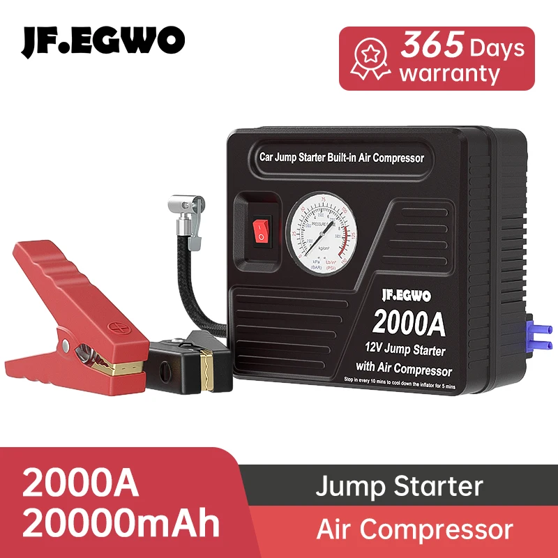 JF.EGWO 2000A 3000A Auto Starthilfe Gerät Booster Luft Kompressor 24000mAh Power  Bank Notfall Batterie Ladegerät Ausgangs 12V - AliExpress