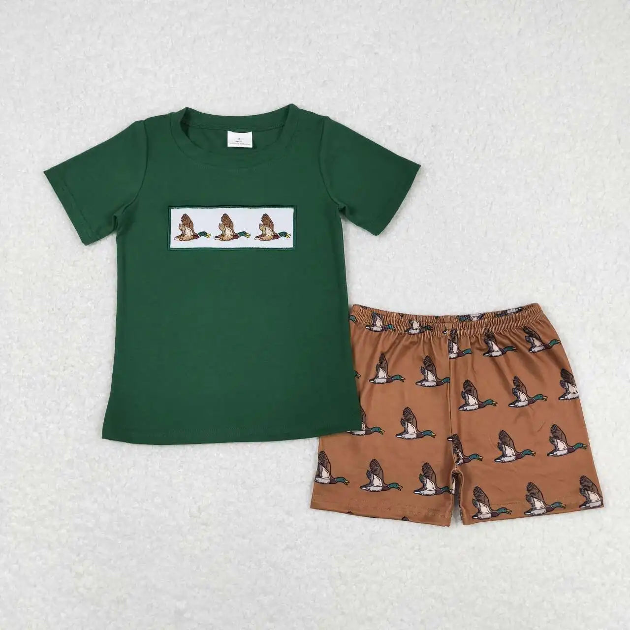 Baby Boy Clothes Children Short Sleeves Tee T-shirt Tops Camo Shorts Toddler Infant Summer Sets Kids Dog Pocket Outfit