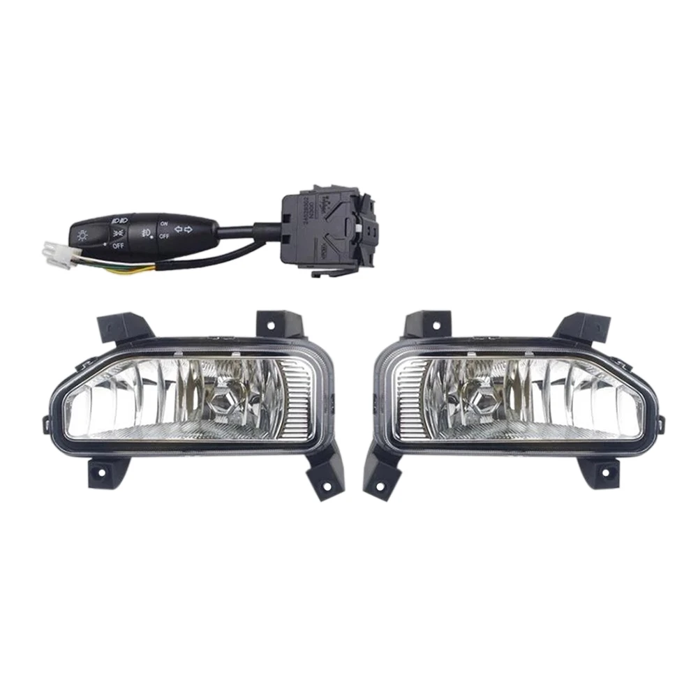 

1Pair Car Front Bumper Fog Lights Driving Lamp Foglight with Switch for Chevrolet N400 Wuling HONGGUANG V 2020+