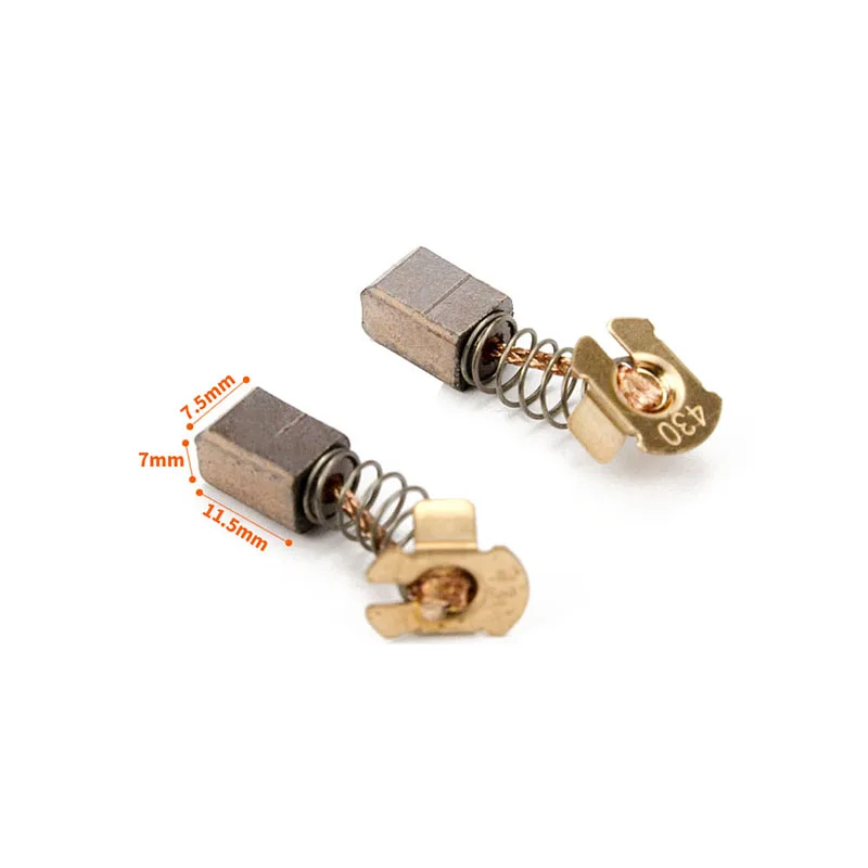 Balais De Charbon AMEG - Dimensions 7x7,4x9,5 Mm - Compatible Avec Les Outils Makita BPB180, BPJ180RFE, BSR730SH, Etc.