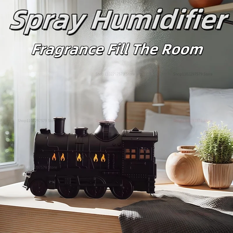New Train Modeling Air Humidifier Home Remote Control Jellyfish Smoke Ring Spray Humidifier Humidifier Fresh And Purify The Air.