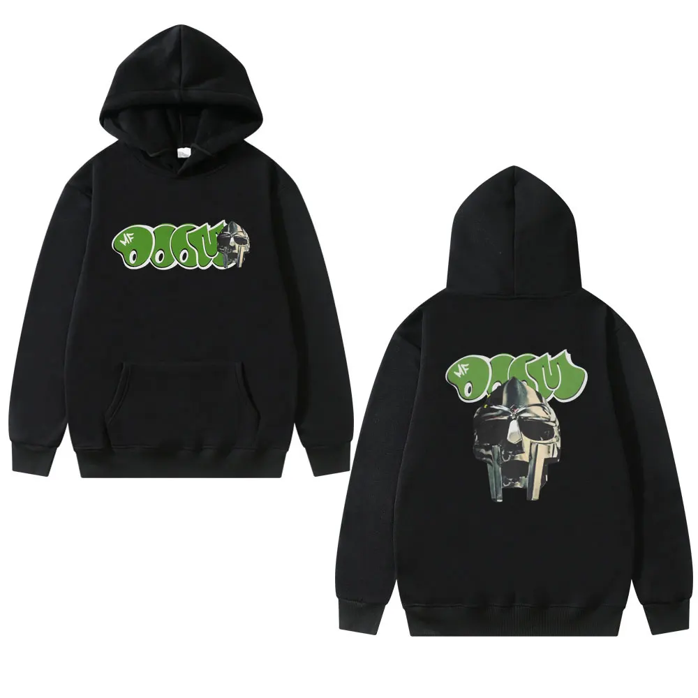 Rapper Mf Doom Madlib Madvillain Mask Graphic Hoodie Men Women Hip Hop Oversized Sweatshirt Male Fashion Vintage Trend Hoodies