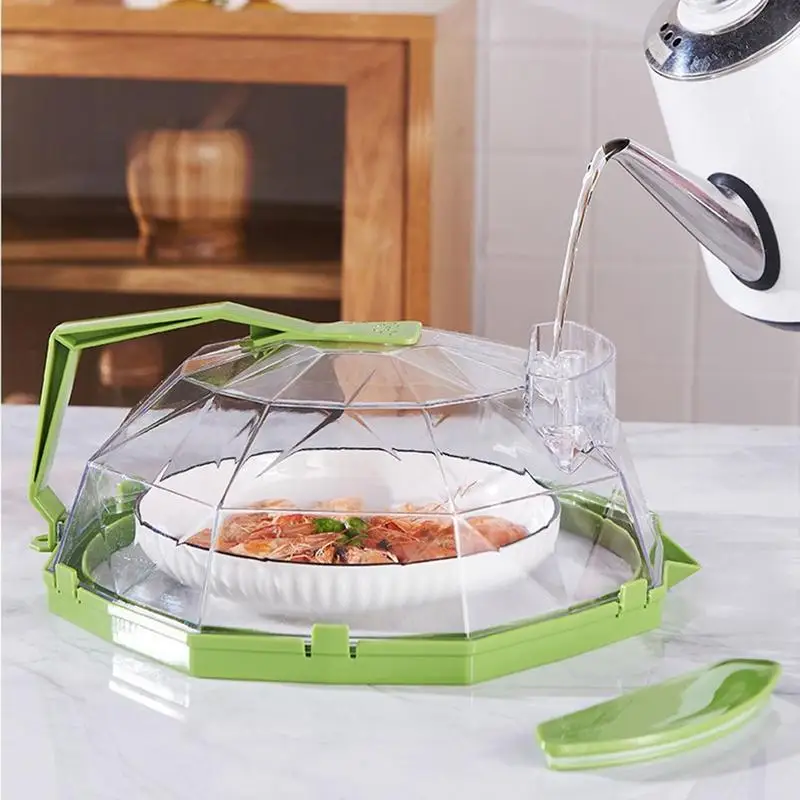 Unique Microwave Food Splash Cover With Water Injection Diversion