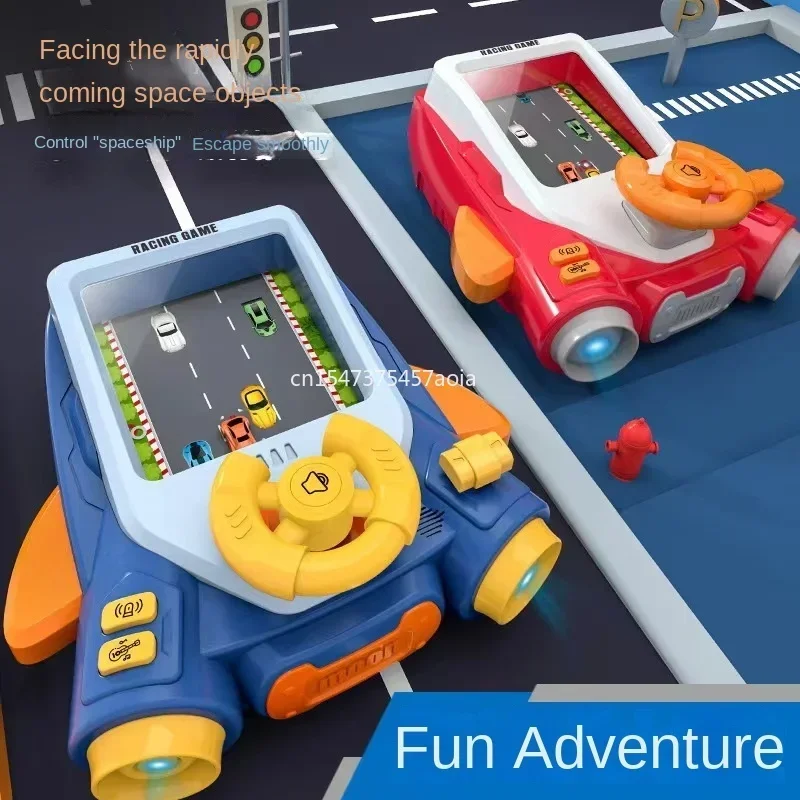 New Children's steering wheel driving toys Dodge car simulation game Music sound effects Space challenge game Toy gift 6