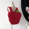 Red Apple Shape Cute Christmas Backpacks Large Capacity Cartoon Shoulder Bags Letter Printed PU Harajuku Bags Trend Women's Bags 1
