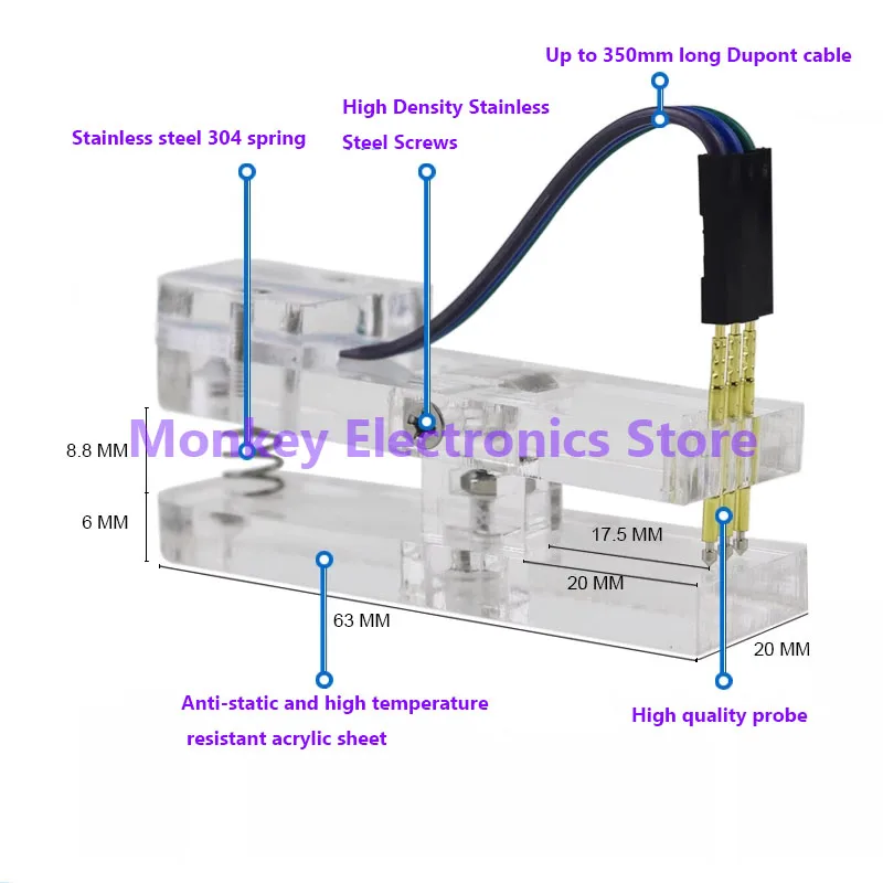 PCB Burn-in Test 2.54 1.27 1.5 2.0 Fixture Probe Pin Spring Pin Test Rack Download Programming Tooling Fixture Customisation pcb test fixture