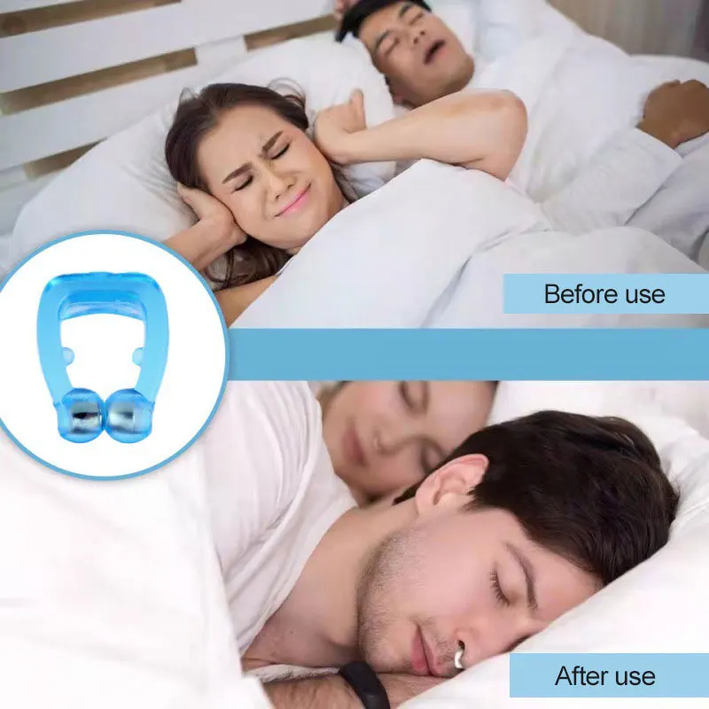 Silicone Magnetic Anti Snoring Device Stop Snoring Mini Nose Clip Improve Sleeping Men/Women Beauty Health 1/2/4PCS