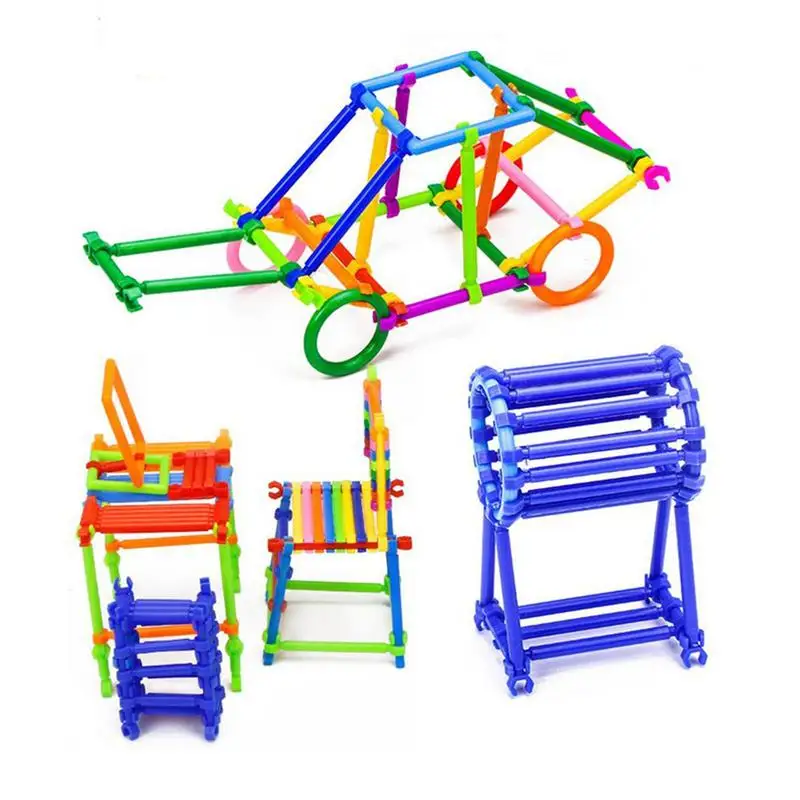 

Building Toys Kids 250 Pcs Construction Building Sticks Educational Math Connecting Tubes Toy Kids Building Straws Stem Center