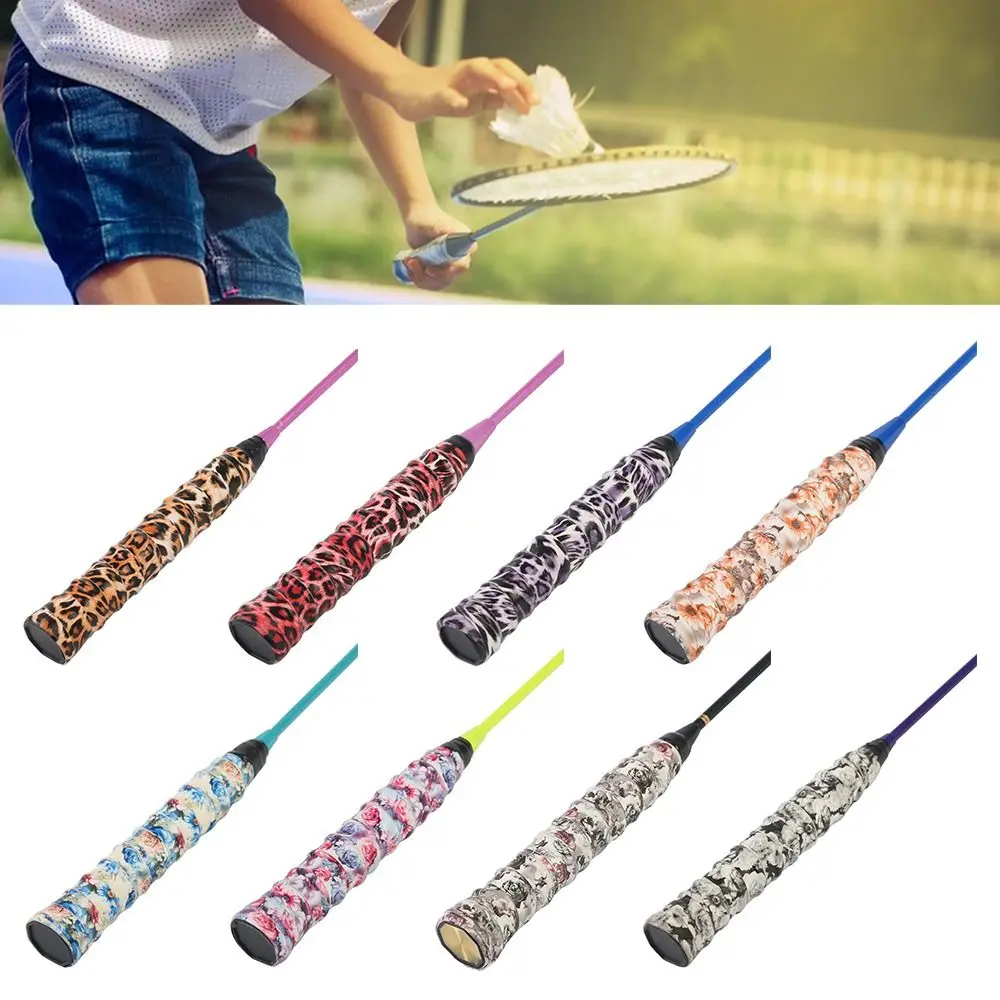 

Leopard Print Badminton Racket Overgrips Flower Printing Multi-color Racquet Sweatband Shock Absorption Self-adhesive Over Grips