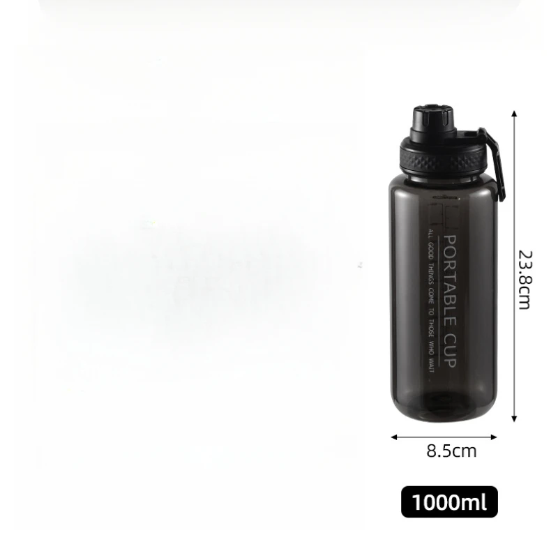 Sports Water Bottle 1000ml Portable Leakproof Large Capacity Travel Kettle