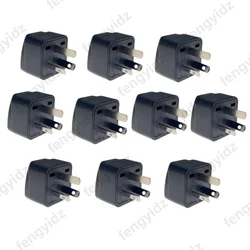 Universal Travel Adapter for Australia and New Zealand, Type I, 3 - Pin Power Converter 10A/250V (Black  10pcs)