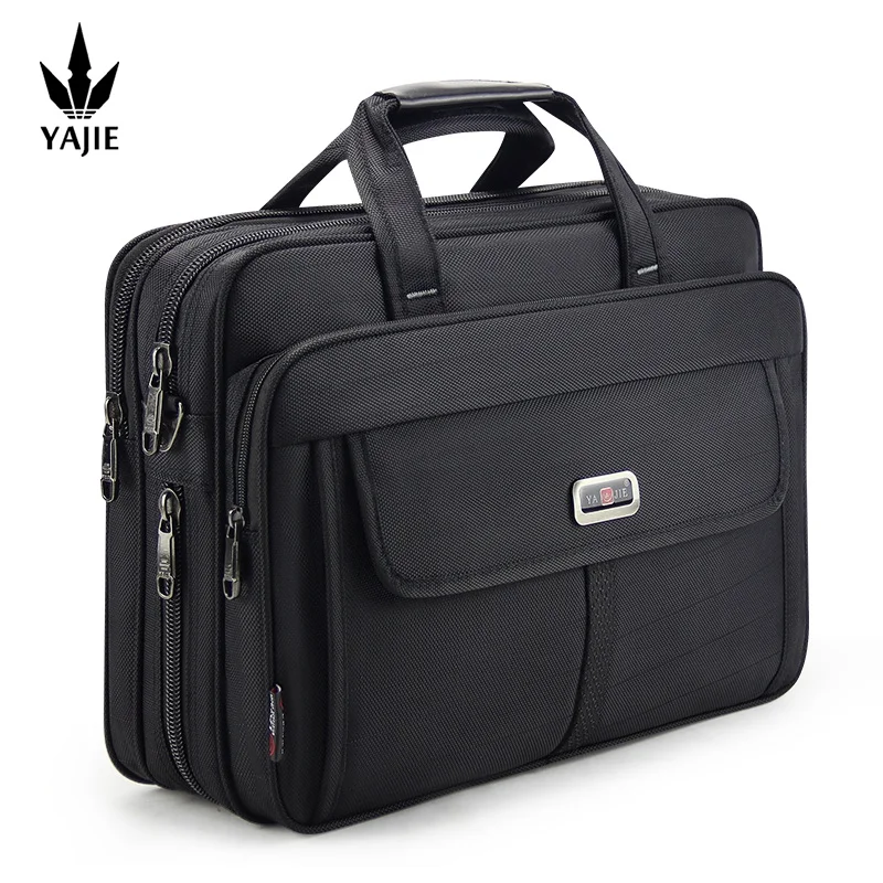 Business men's briefcase canvas waterproof large capacity 15.6 inch laptop bag work bag business bag official  office bag