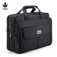 Business men's briefcase canvas waterproof large capacity 15.6 inch laptop bag work bag business bag official  office bag 1