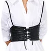Fashion Punk Corset Wide Pu Leather Belt For Women Elastic Slim Body Suspender Waist Strap Female Girl Decorative Girdle 1
