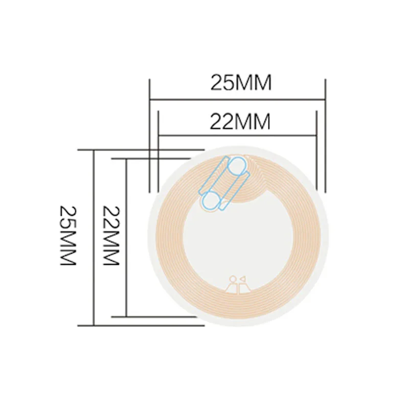 10PCS 25MM GEN2 CUID Android App MCT Modify Block 0 Changeable Rewritable  NFC tag 13.56MHz S50 1K Sticker Copy Clone Label