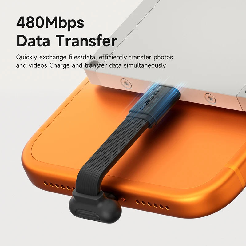 รูปสินค้า สายชาร์จ USB-C งอ 90 องศา ชาร์จเร็ว PD 60W