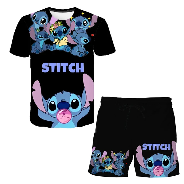 Men's Cartoon Picture Graphic T-shirt Shorts Set For Summer