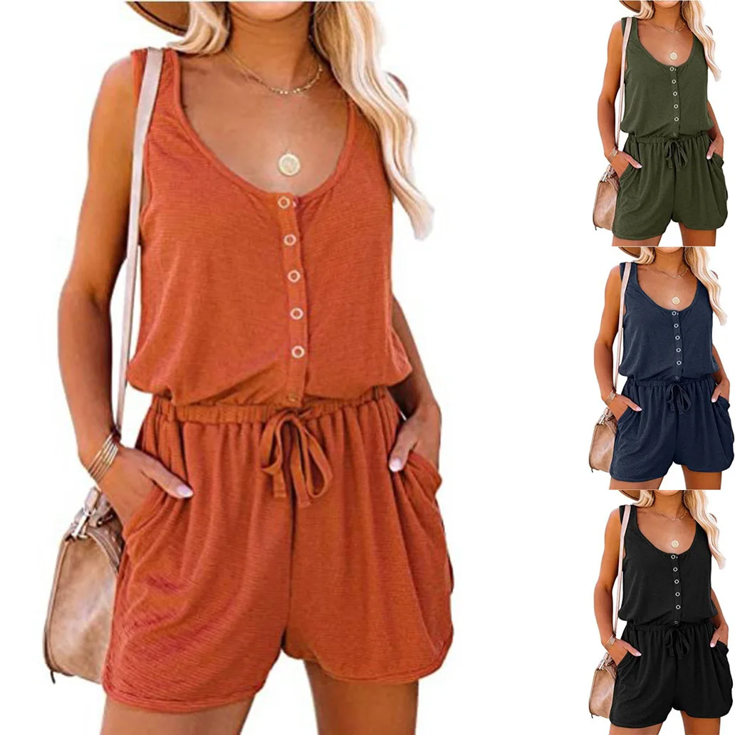 Stylish Summer Sleeveless Women Jumpsuit