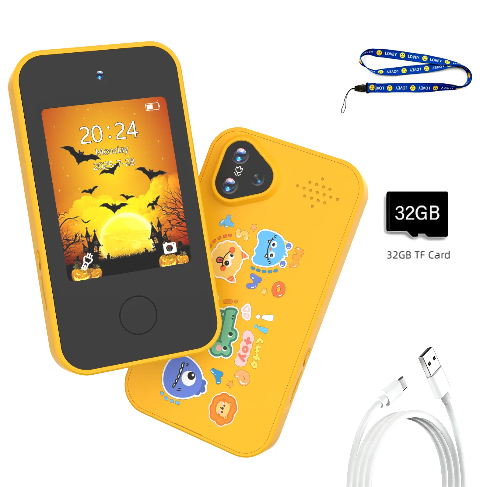 Children's Mini Smartphone with Dual Camera & Educational Features