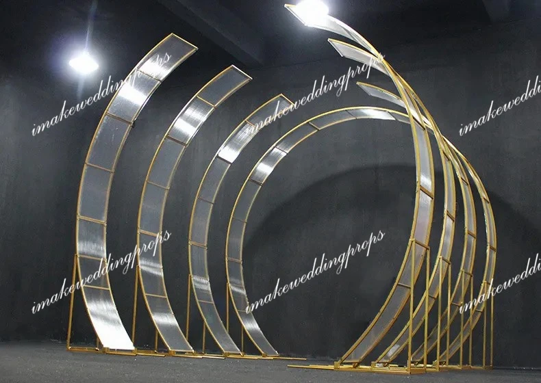 280x320cm )Wedding Stage Supplies Wedding Stage arch shape Backdrop metal is not Acrylic Pvc Decoration Backdrop
