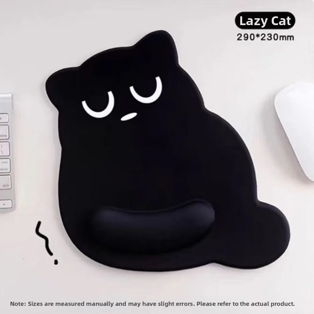 Big-eyed Cat Mouse Pad Non-Slip Comfortable Wrist Rest Typing Pad Dirt-resistant Soft Ergonomic Mouse Pad For Computer Office
