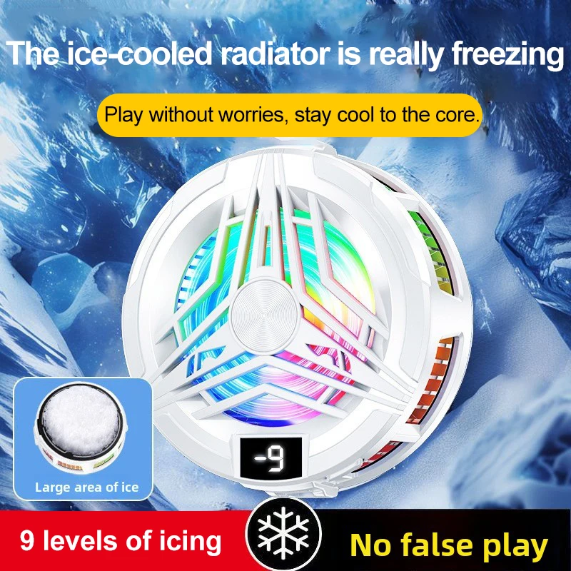 Magnetic Portable Gaming Phone Cooler with Radiator Fan