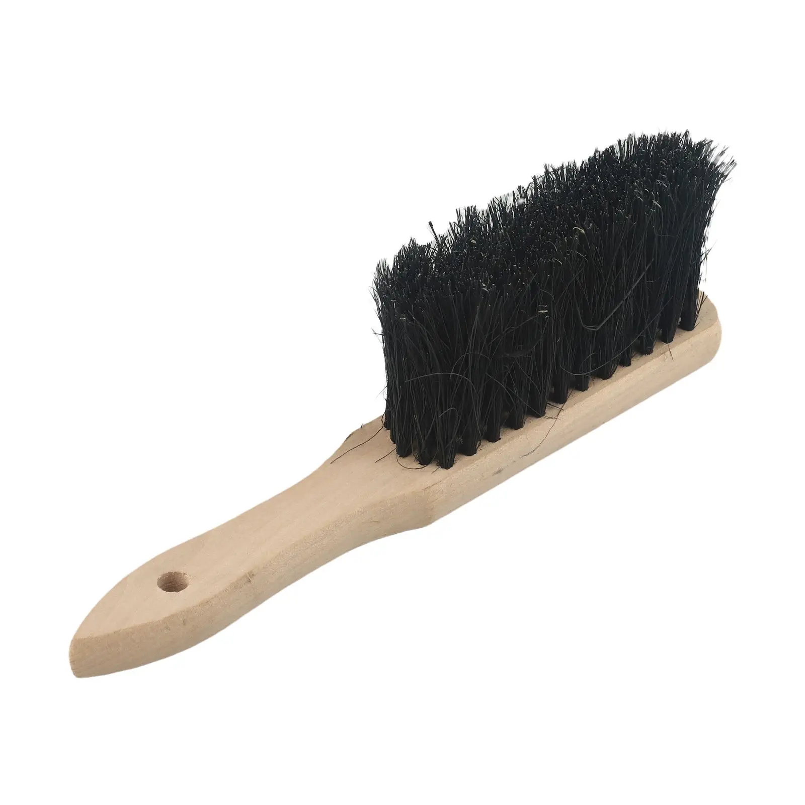 28cm Fireplace Brush Wooden Handle Coconut Palm Bristles Fireplace Cleaning Brush Maintenance Tools