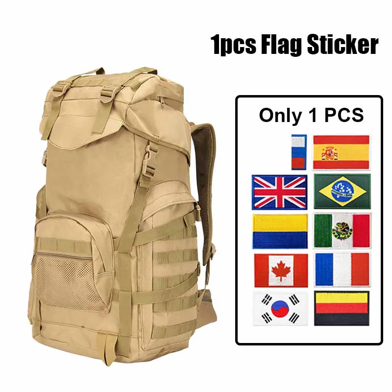 

Уличный тактический рюкзак Oulylan, водонепроницаемый Камуфляжный ранец большой вместимости, 50 л, сумка для альпинизма, походов