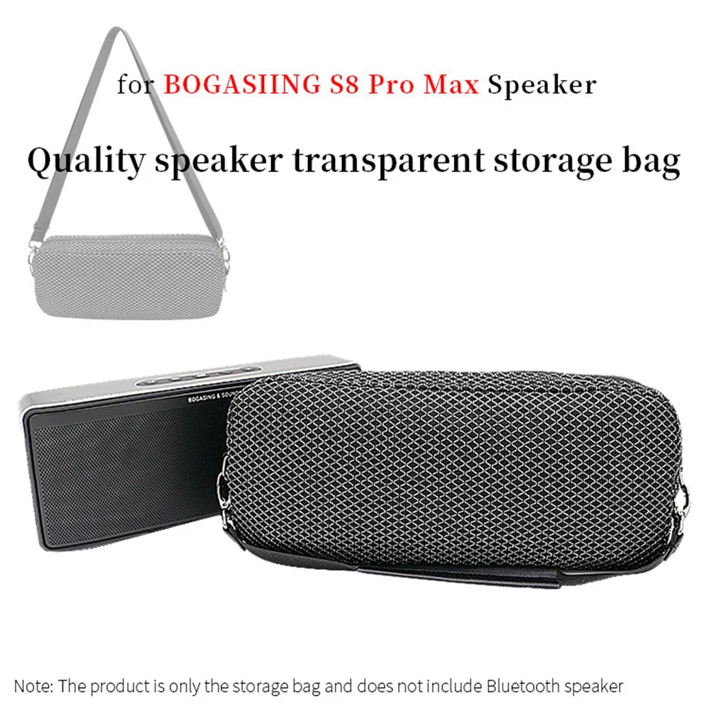 Portable Translucency Bag for BOGASING S8 Pro Max Bluetooth Speaker Sound Permeable Bags Outdoors Travel Carrying Case