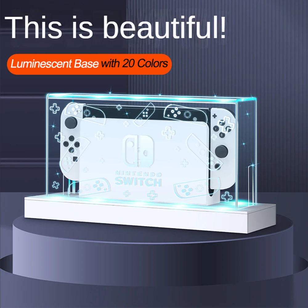 DustCoverLuminousBaseBoxForNintendoSwitchOLEDAccessories