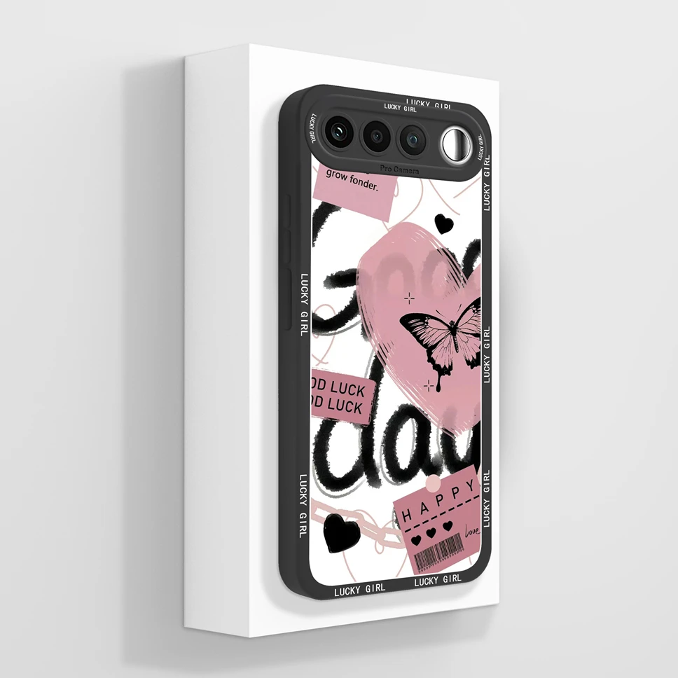 Aesthetic Floral Liquid Silicone Camera Protective Case - Soft & Smooth Cover