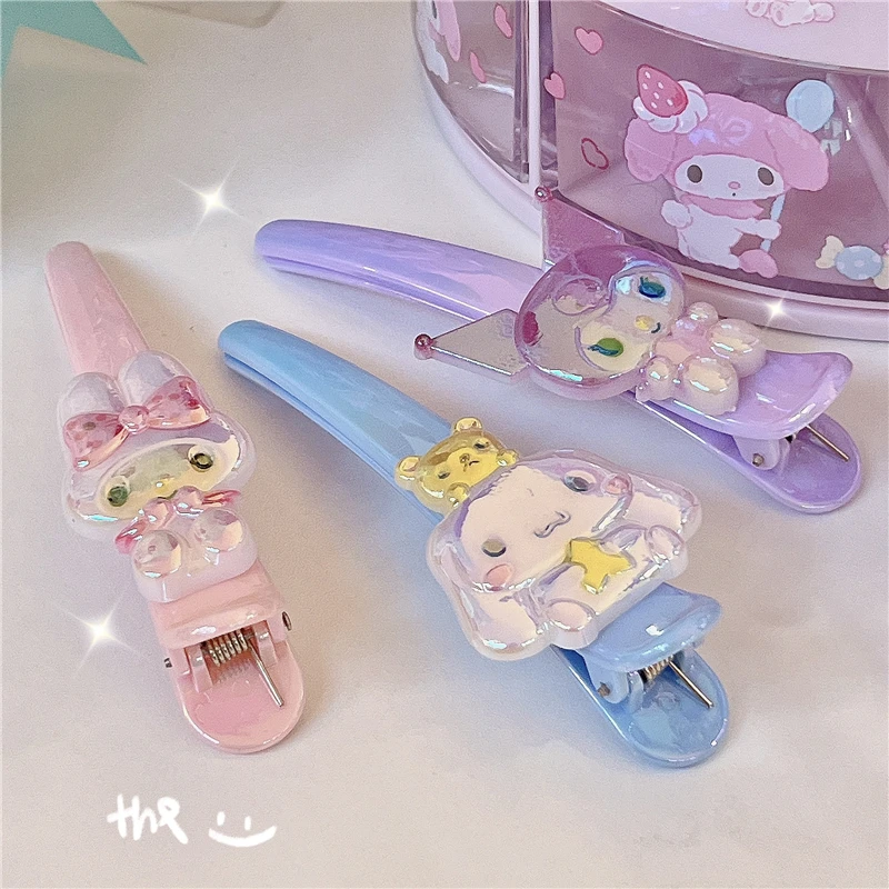 

1PCS Large Frosted Hair Clips Hairdressing Duck's Beak Clip Hair Styling Tool Melody Kuromi Clip Hairpins Accessory Hair Pin