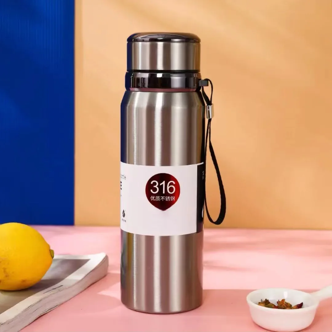 800ml Stainless Steel Thermos Cup Large Capacity Water Cup Outdoor Portable  Thermal Water Bottle - AliExpress