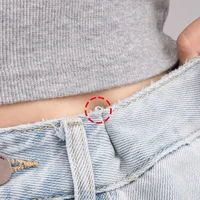 1pc Tighten Waist Buckle U-shaped Adjustable Snap Button Jeans Buttons No Trace Detachable Pants Clips Clothing Accessories Tool 2