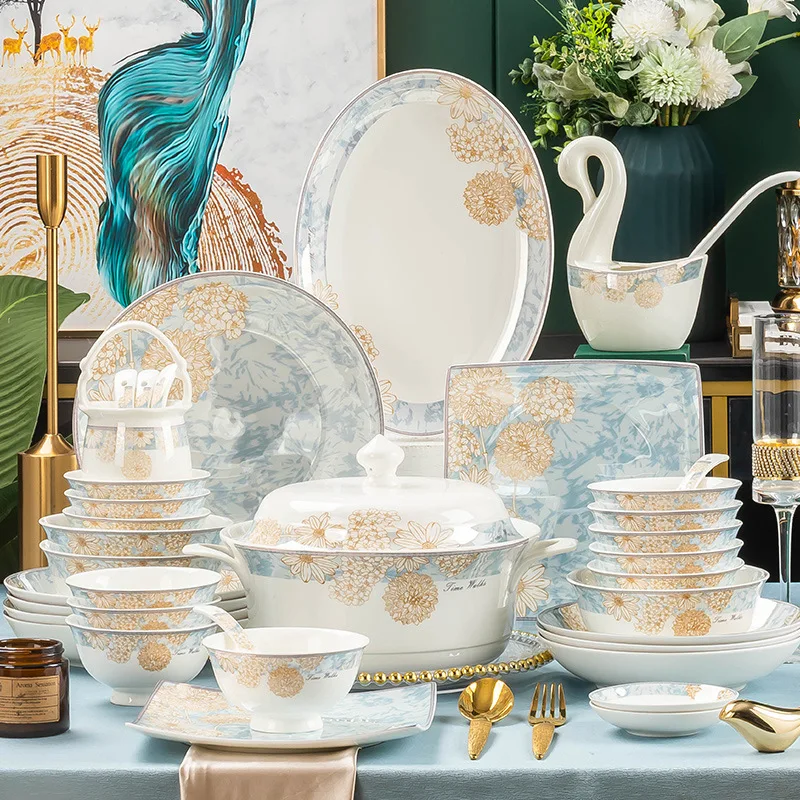 

Jingdezhen-Ceramic Tableware, Exquisite Bone China Tableware, Elevate Your Dining Experience, Exquisite