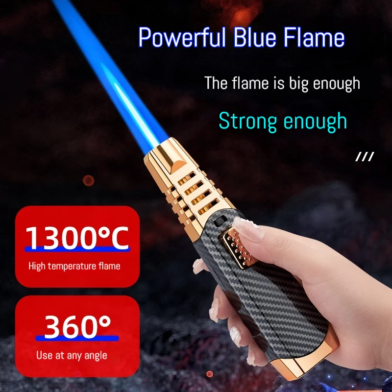 1300 ℃ Spray Gun Lighter Multi functional Home Ignition Tool Butane Torch Windproof Blue Fire High quality Spray Gun Lighters