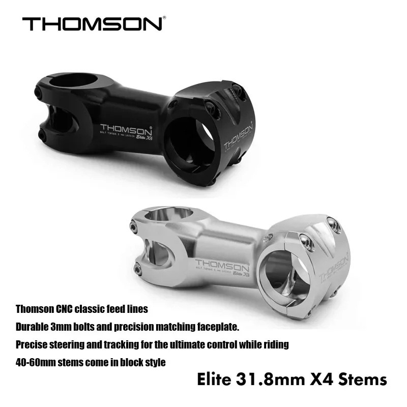 THOMSON elite x4 stem (0°/silver) 70mm Elite 31.8mm X4 Bike Stems | Thomson Bikes