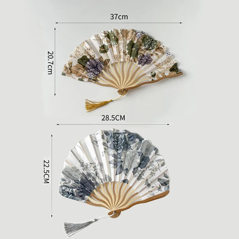 Chinese Japanese Style Silk Folding Fan Wedding Art Gift