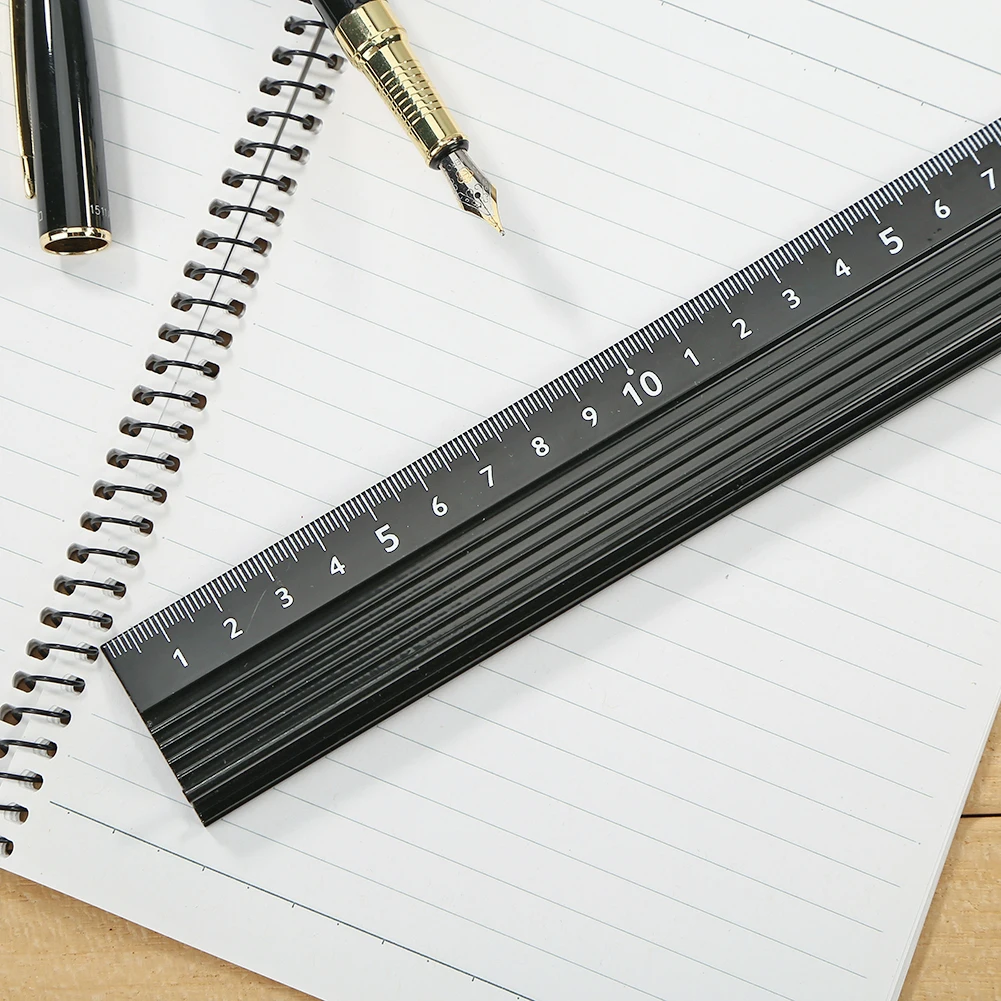 Durable Aluminum Alloy Protective Ruler with Anti Slip Design for Safe and Accurate Woodworking and Marking Tasks
