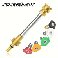 1pc high-pressure cleaning water gun adapter, 1/4 inch quick connect foam cannon adapter, 5 color nozzles, for Bosch AQT 1