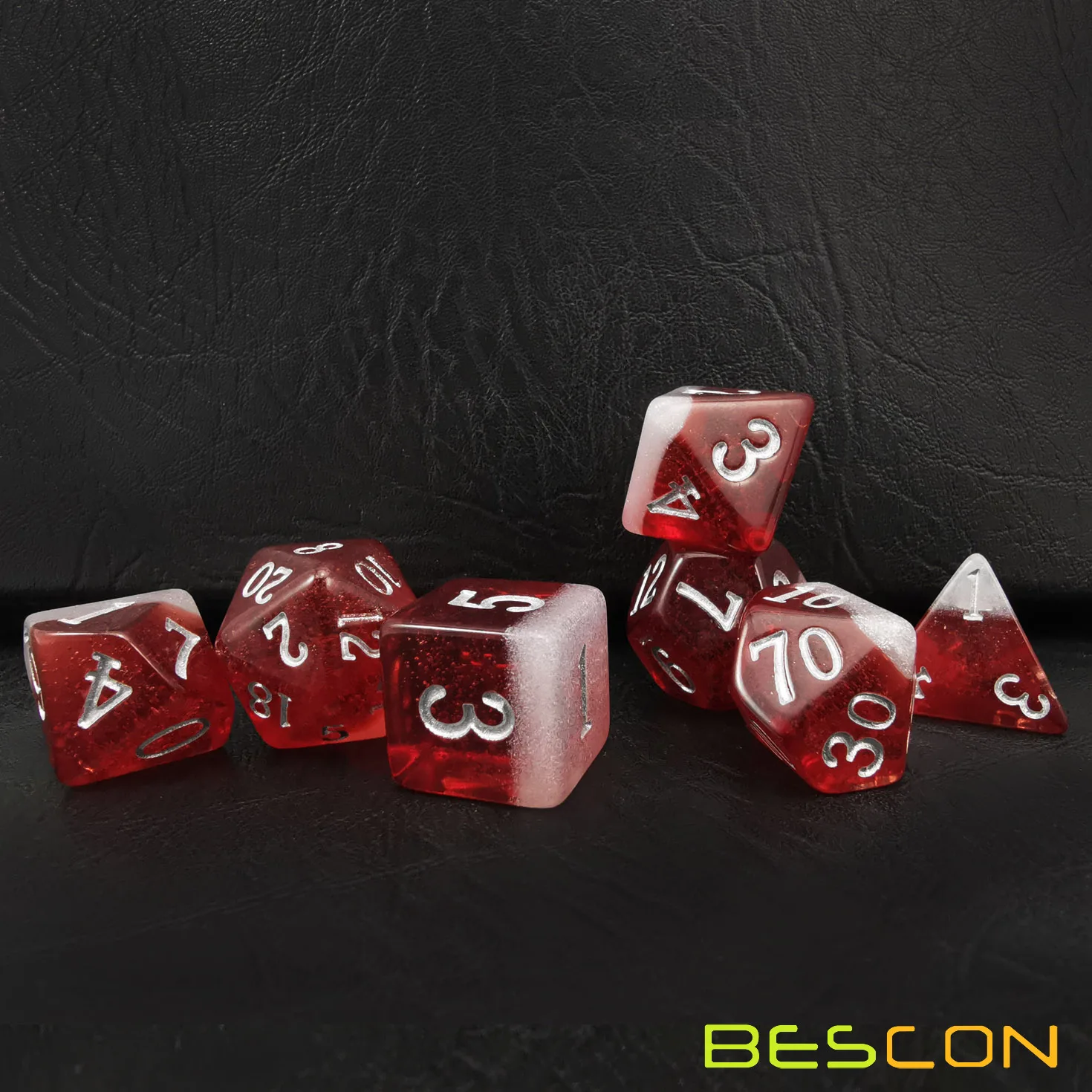 Bescon Beer Dice Set, Novelty 7pcs BeerDice Polyhedral D&D DND Dice Set of 7pcs, Dungeons and Dragons